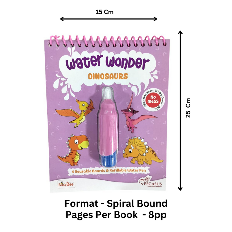 Water Wonder - Dinosaurs ( Reusable Magic Water Coloring Book )