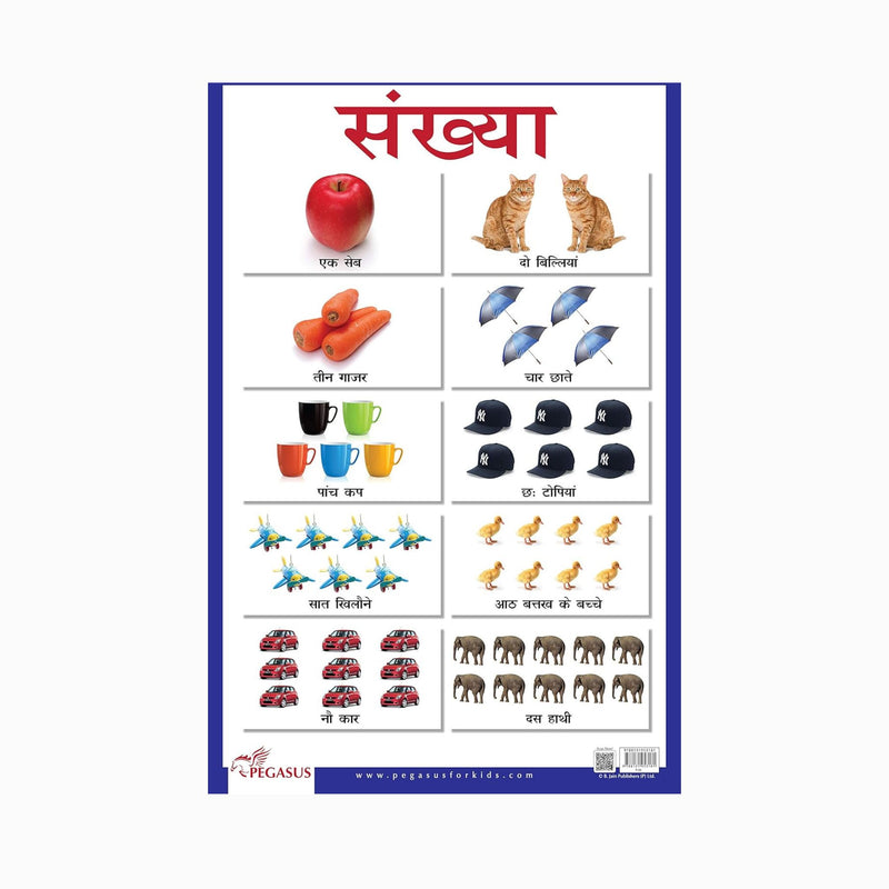 Hindi Thick & Laminated Educational Chart for Kids