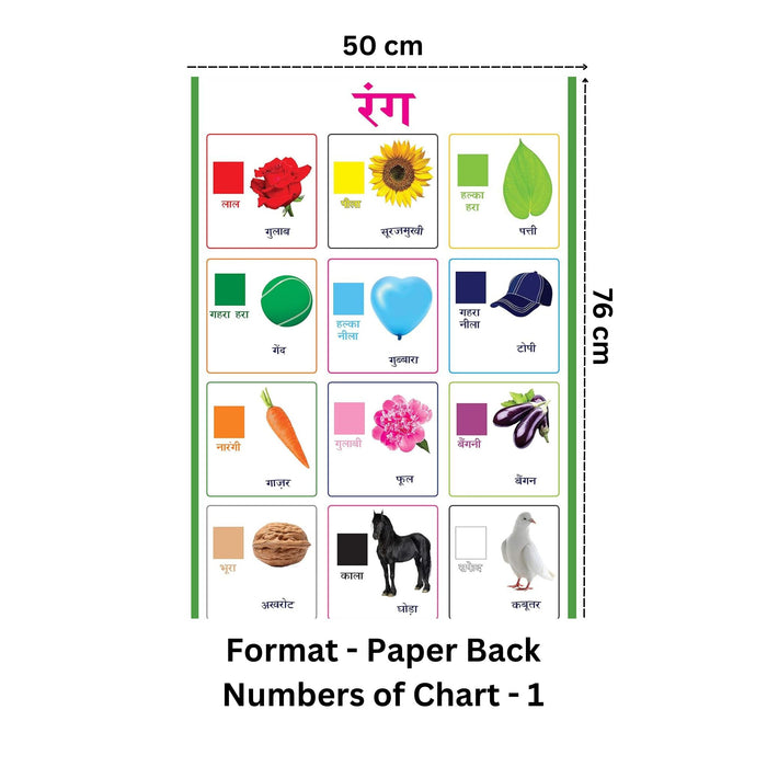 रंग(Colours) - Thick Laminated Primary Chart