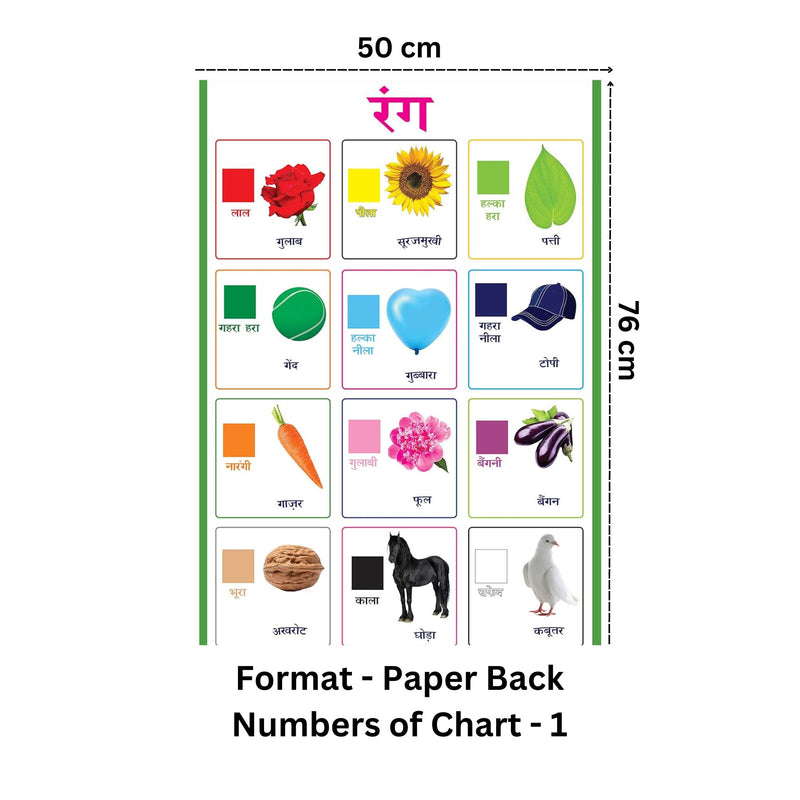 Hindi colors chart for kids
