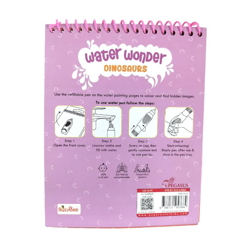 Water Wonder - Dinosaurs ( Reusable Magic Water Coloring Book )