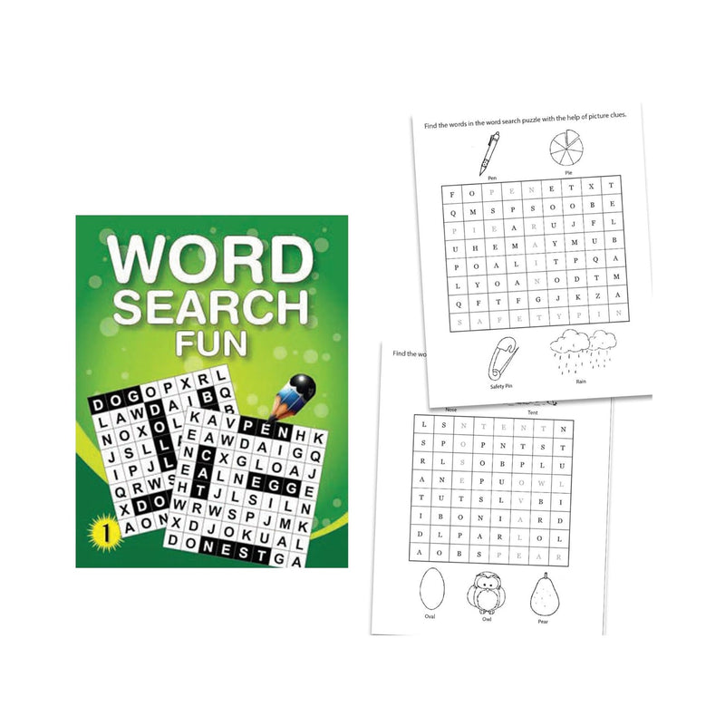 Word Search Fun Books - Activity Book Set for Kids