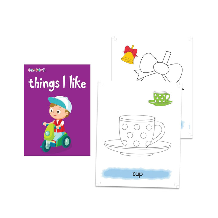 Set of 8 Copy Colour Colouring Books for 2+ Year Old Kids