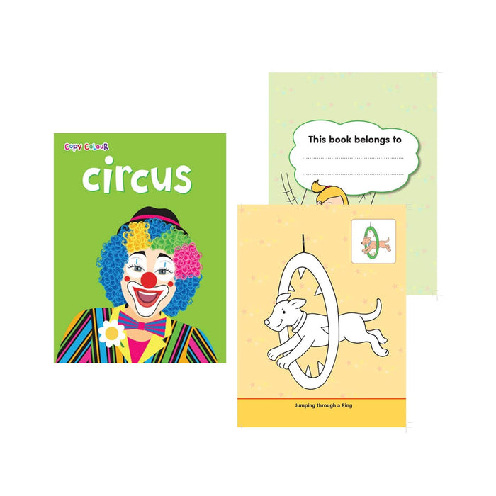 Set of 8 Copy Colour Colouring Books for 2+ Year Old Kids