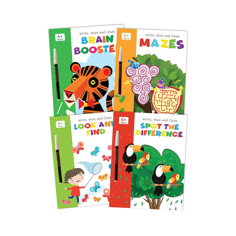 Set of 4 - My First Wipe & Clean Activity Book