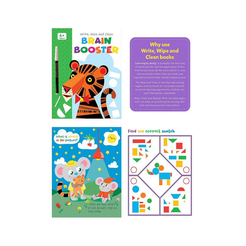 Set of 4 - My First Wipe & Clean Activity Book