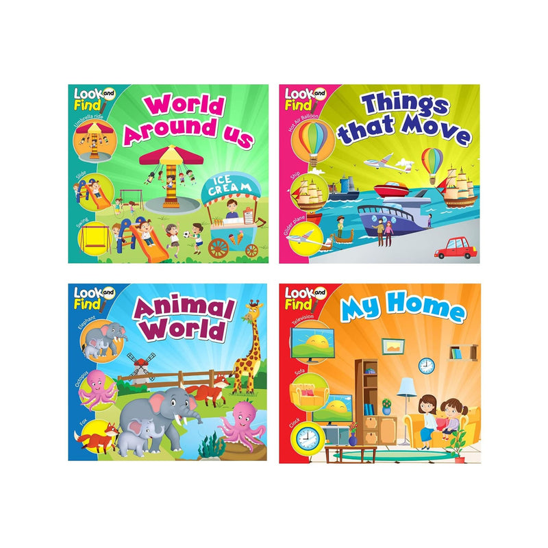 Set of 4 Look & Find Board Books