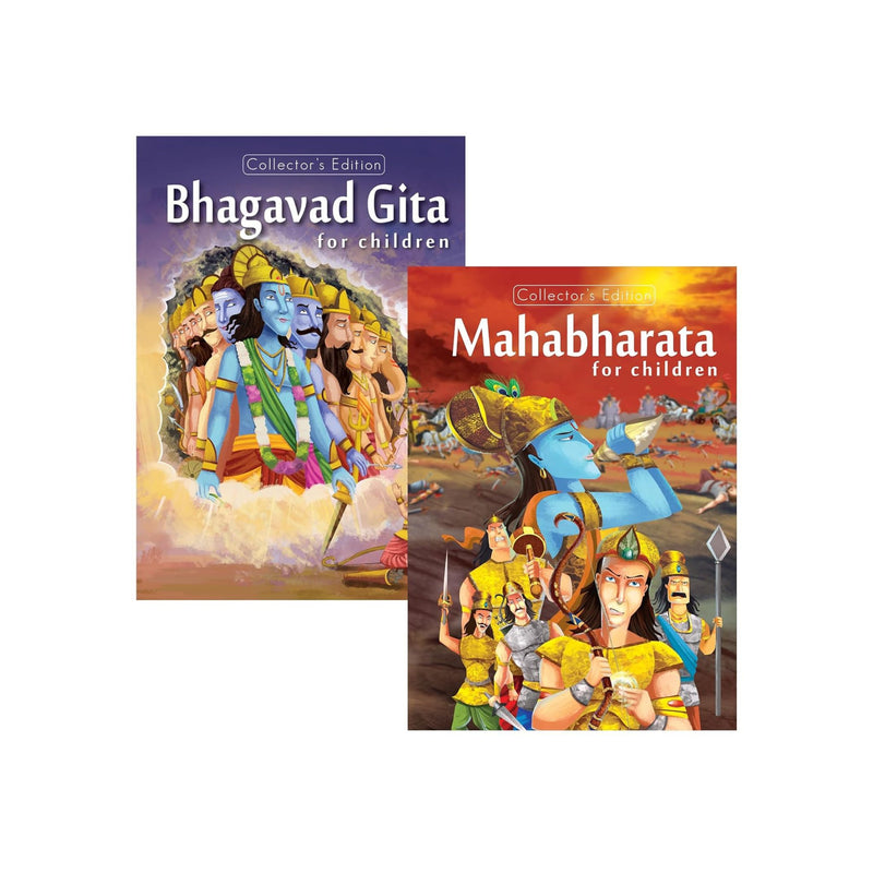 Pegasus Religious Books Set of 2- Shrimad Bhagavad Gita & Mahabharata for Children