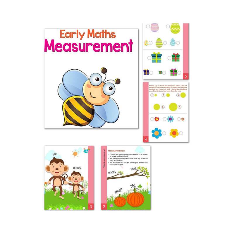 Set of 5 Early Maths Learning Books covering Decimals, Fractions, Measuring, Money & Shapes