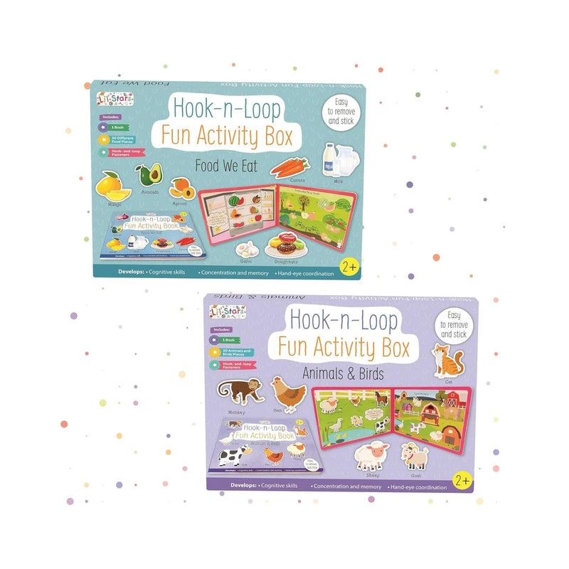 Set of 2 Hook n Loop Fun Activity Box