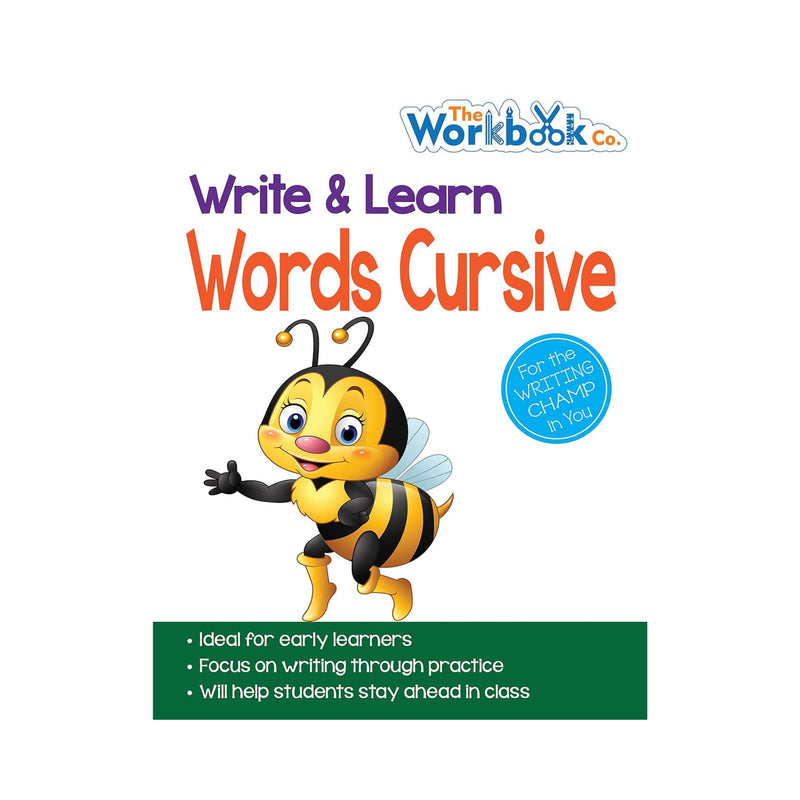Words Cursive-Educational Writing workbook, Write & Learn Words cursive childrens