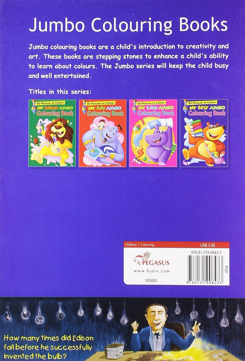 My Best Jumbo Colouring Book – 80 Big Pictures for Kids (Ages 3–5)