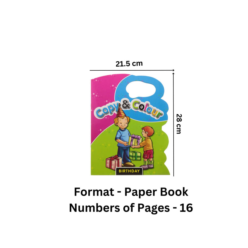 Birthday - Copy & Colour (Die-Cut Colouring)