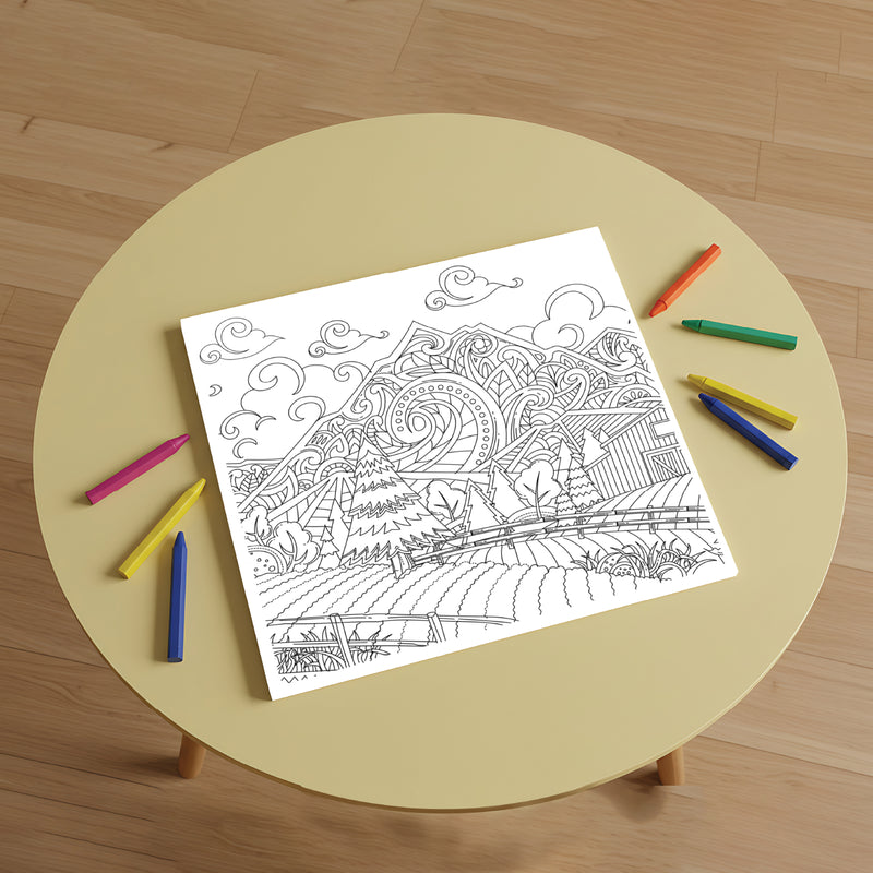 Nature Colouring Book for Adults – Stress Relief & Mindfulness Colouring Book (Age 12+ Years)