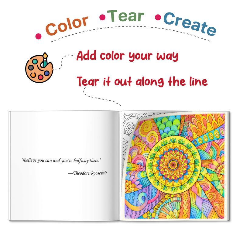 Mandala Colouring Book for Adults – Stress Relief & Mindfulness Colouring Book (Age 12+ Years)