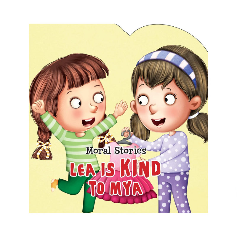 Lea is kind to Mya moral stories, Book cover: Lea is Kind to Mya