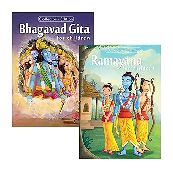 Pegasus Religious Books Set of 2- Shrimad Bhagavad Gita & Ramayana for Children