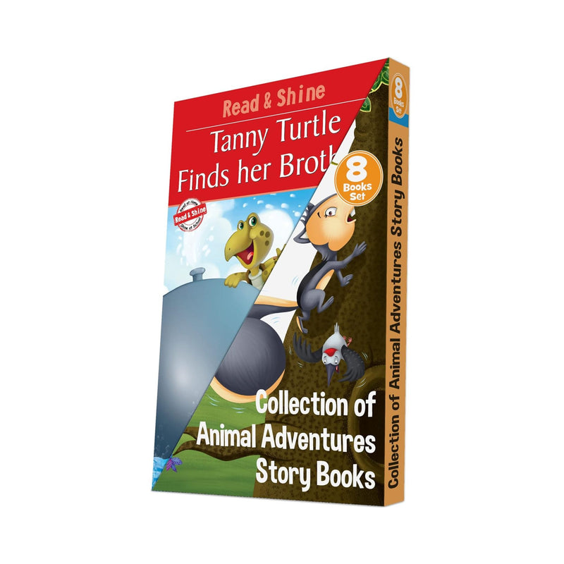 Set of 8 Self Reading Animal Adventures Story Books for Children