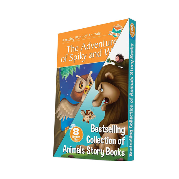 Set of 8 Self Reading Amazing Animal Story Books for Children
