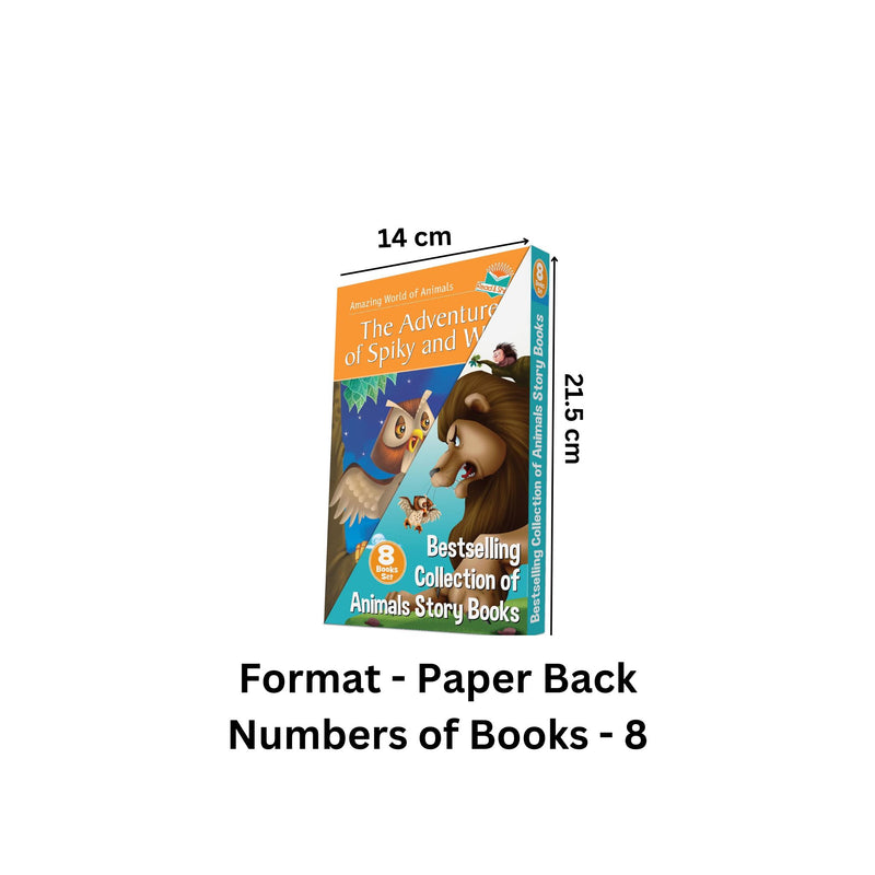 Set of 8 Self Reading Amazing Animal Story Books for Children