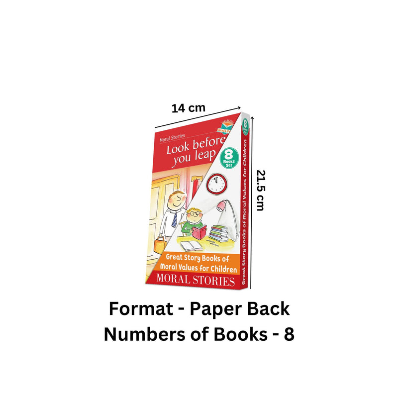 Set of 8 Self Reading Moral Story Books for Children