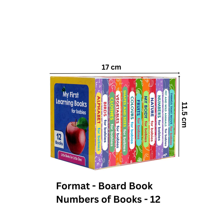 My First Learning Board Books for Babies - Boxset of 12 Board Books for Kids
