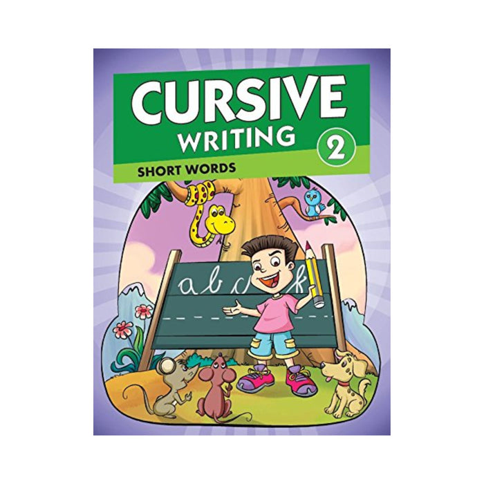 Cursive Short Words Practice Workbook-2,Short Words Cursive Workbook for Beginners