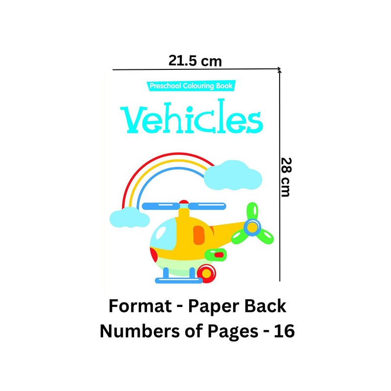 Vehicles - Preschool Colouring Book