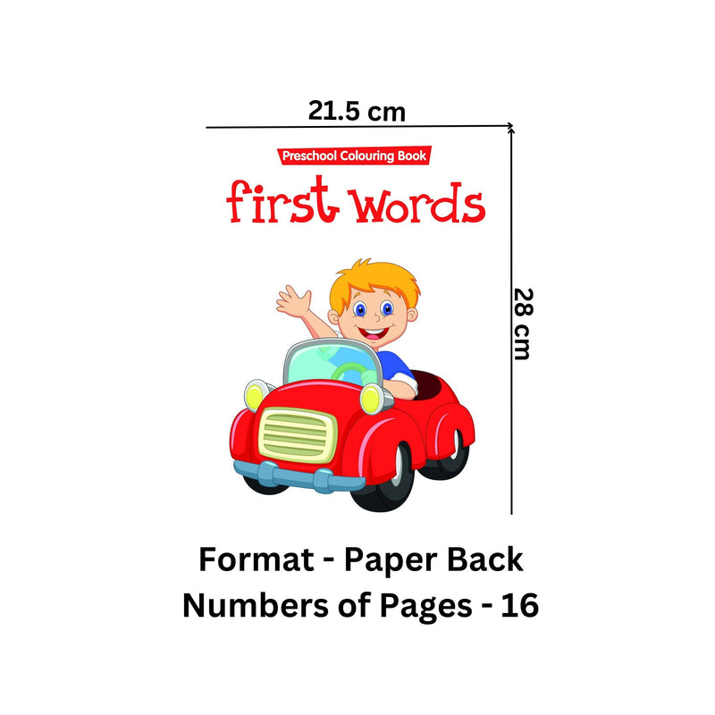 First Words - Preschool Colouring Book