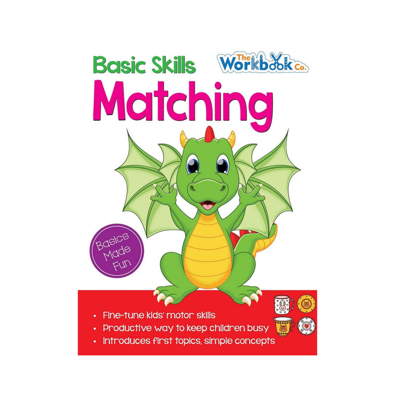 3+ Children's Matching Game Activity Workbook, Basic skills matching workbook