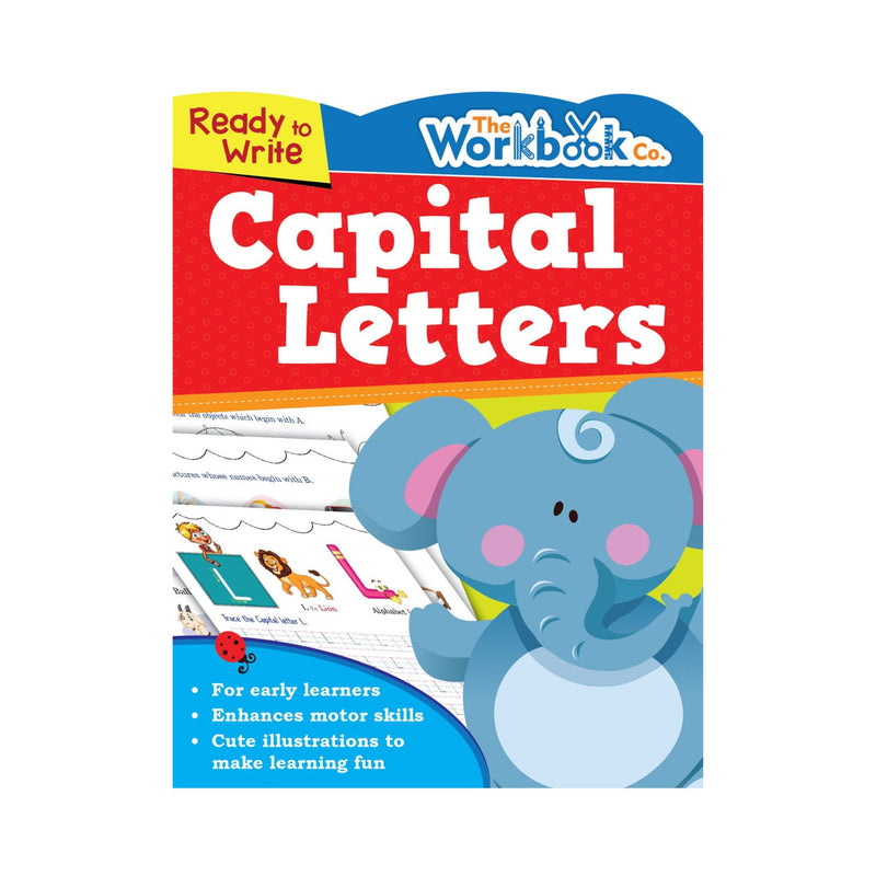  Educational Capital Letters Writing Workbook, Children's Capital Letters Practice
