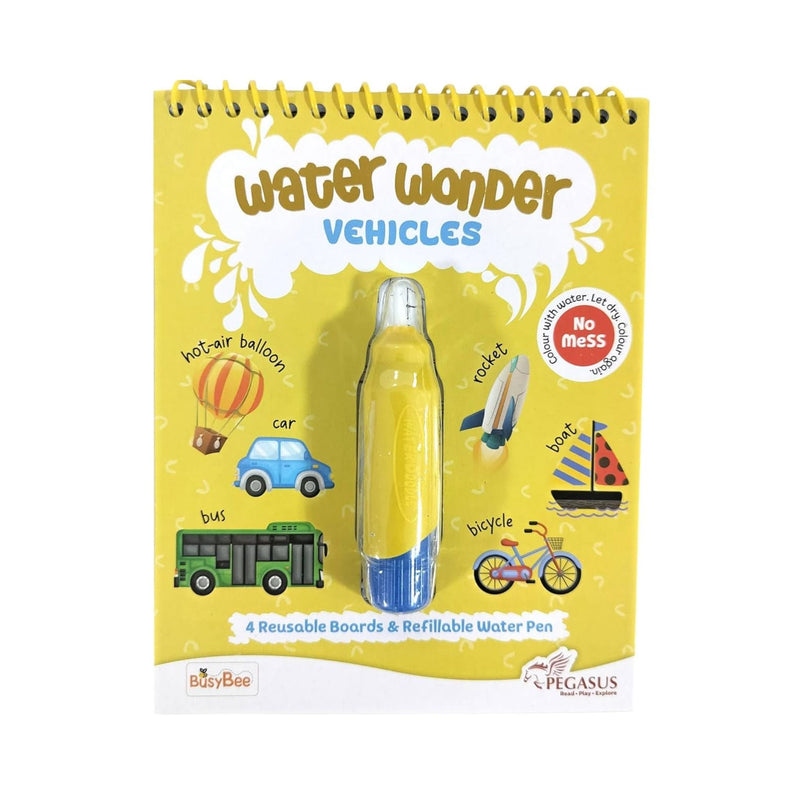 Water Wonder - Vehicles Magical Colouring Book