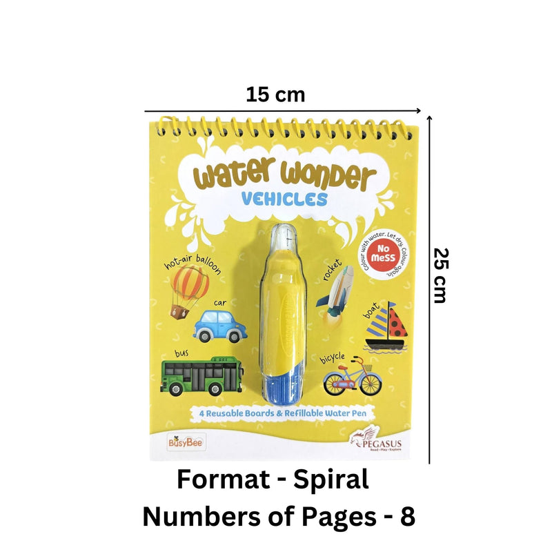 Water Wonder - Vehicles Magical Colouring Book