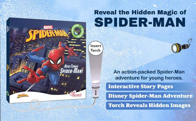 Marvel Spider-Man Torch Light Activity Book for Kids | Hidden Picture Reveal (Age 3+ Years)