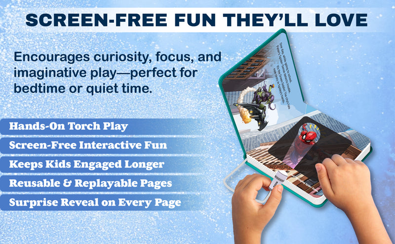 Marvel Spider-Man Torch Light Activity Book for Kids | Hidden Picture Reveal (Age 3+ Years)