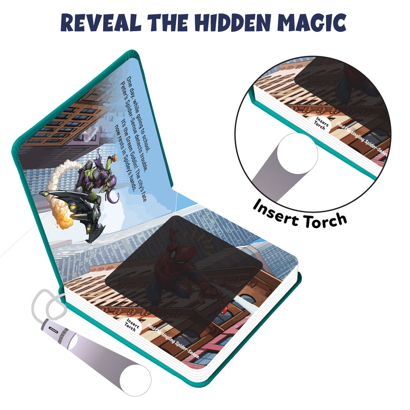 Marvel Spider-Man Torch Light Activity Book for Kids | Hidden Picture Reveal (Age 3+ Years)