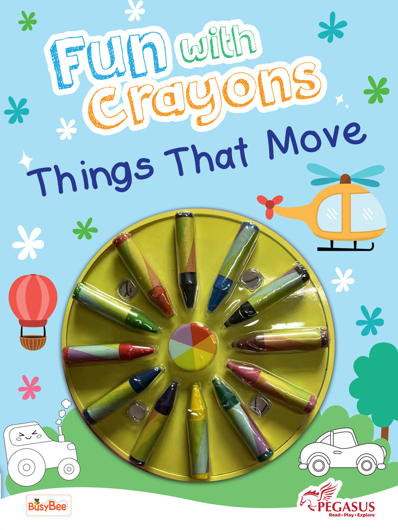 Things That Move – Book + Crayons