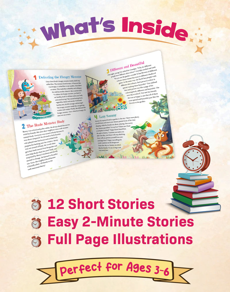 Bedtime Bliss – 2-Minute Bedtime Stories Book for Kids Aged 3–6