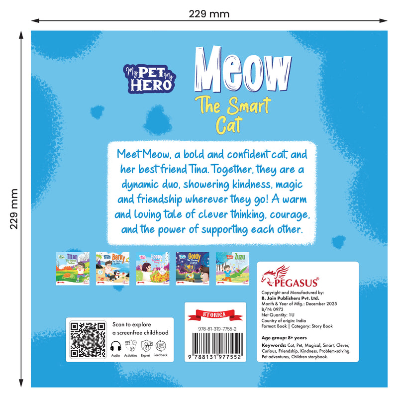 Meow – The Smart Cat | My Pet My Hero Story Book for Kids Age 8+ Years