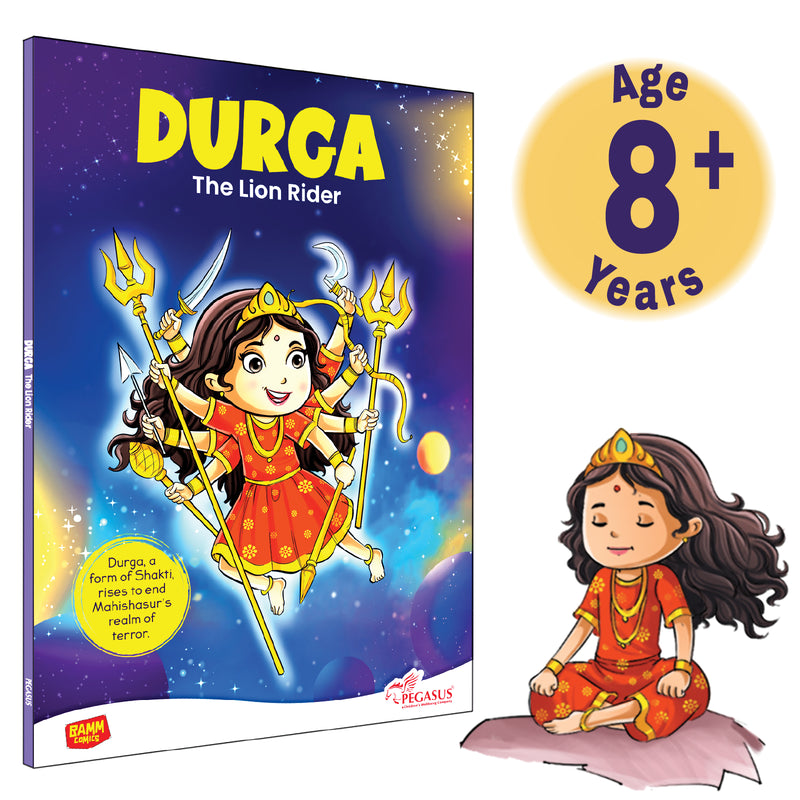 Durga – The Lion Rider | Goddess Durga vs Mahishasura Comic Book for Kids (Indian Mythology, Age 8+ Years)