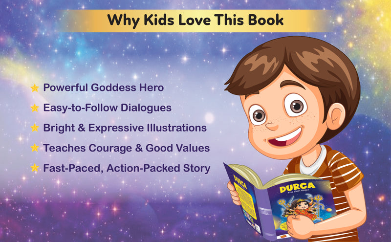 Durga – The Lion Rider | Goddess Durga vs Mahishasura Comic Book for Kids (Indian Mythology, Age 8+ Years)