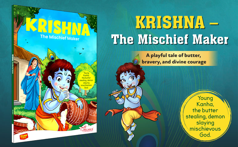 Krishna – The Mischief Maker | Young Krishna Comic Book for Kids (Indian Mythology, Age 8+ Years)