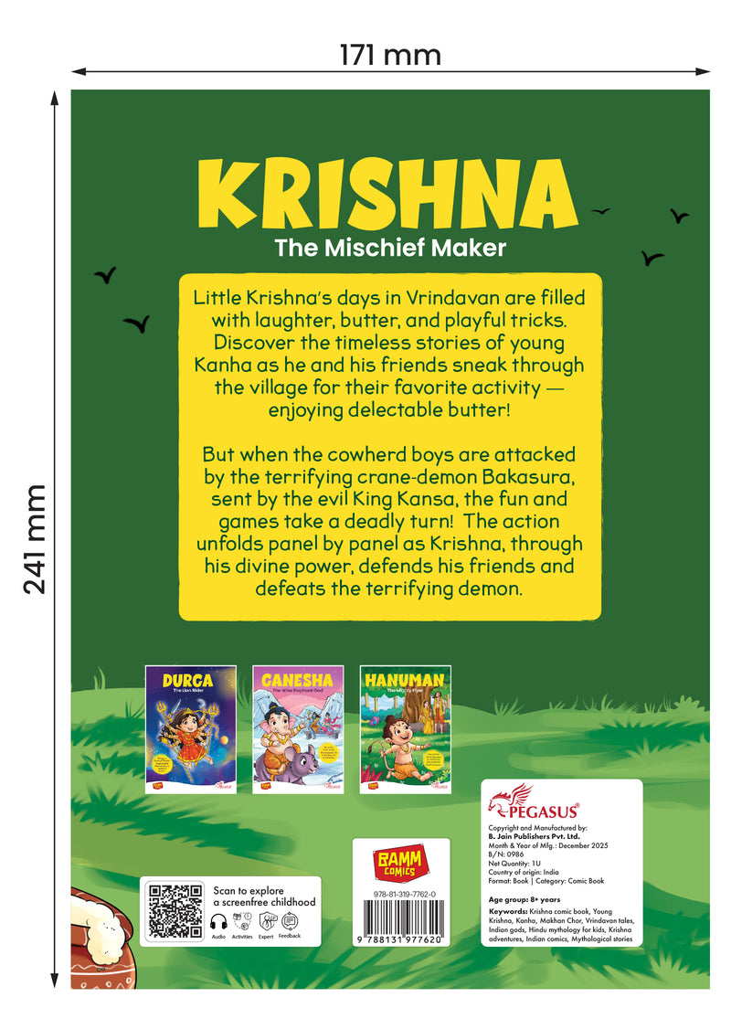 Krishna – The Mischief Maker | Young Krishna Comic Book for Kids (Indian Mythology, Age 8+ Years)