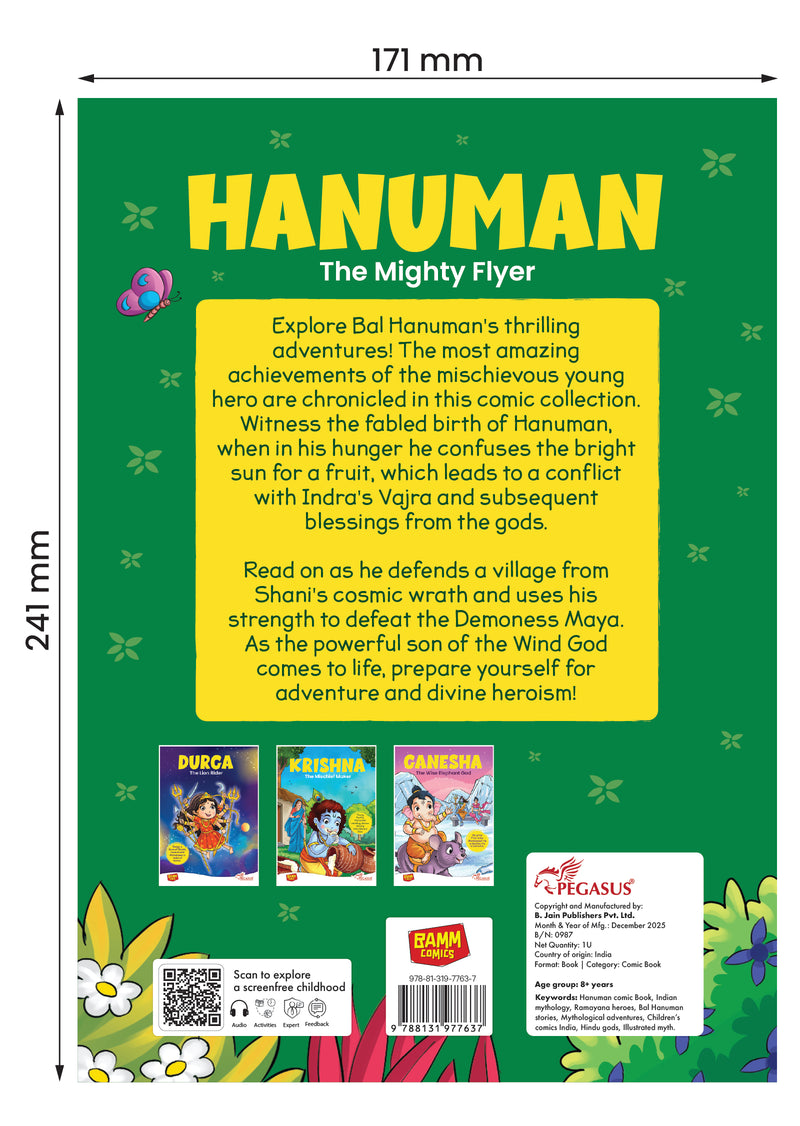 Hanuman – The Mighty Flyer | Bal Hanuman Comic Book for Kids (Indian Mythology, Age 8+ Years)