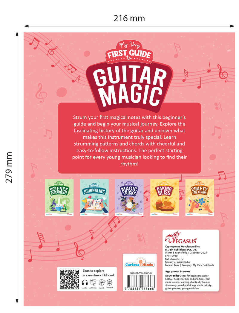 My Very First Guide to Guitar Magic – Beginner Guitar Book for Kids | Learn Chords, Strumming & Music Basics (Age 8+ Years)