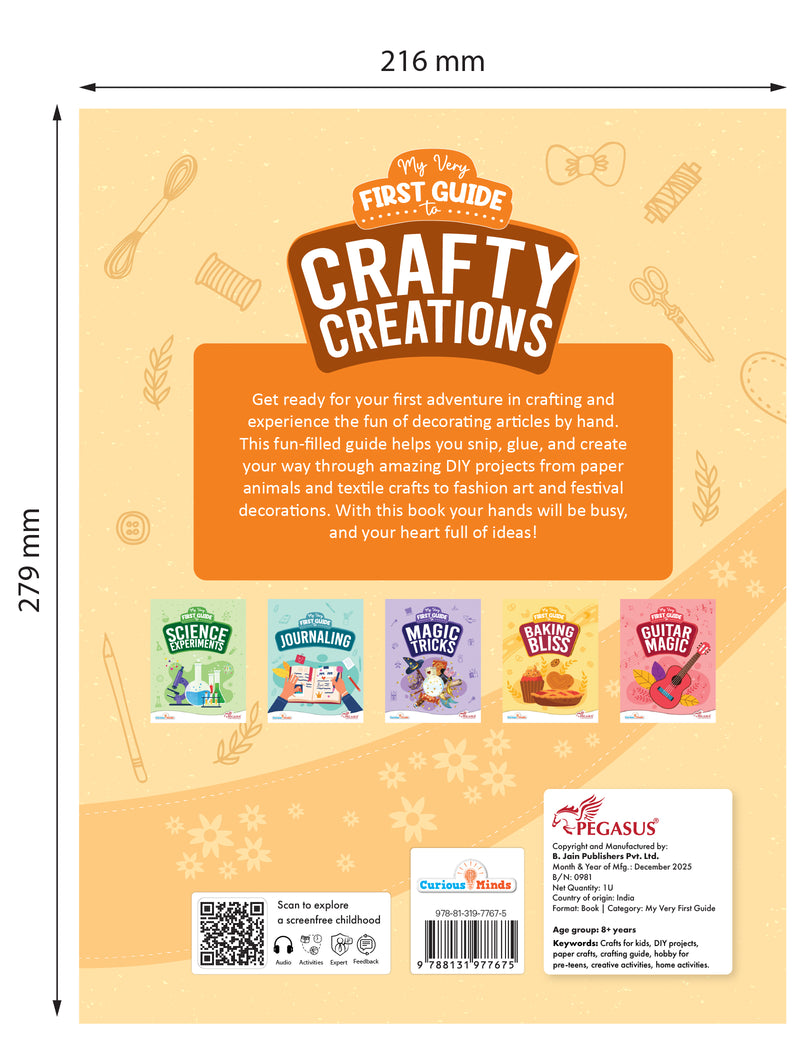My Very First Guide to Crafty Creations –  DIY Paper Art & Craft Book for Kids (Age 6+ Years)