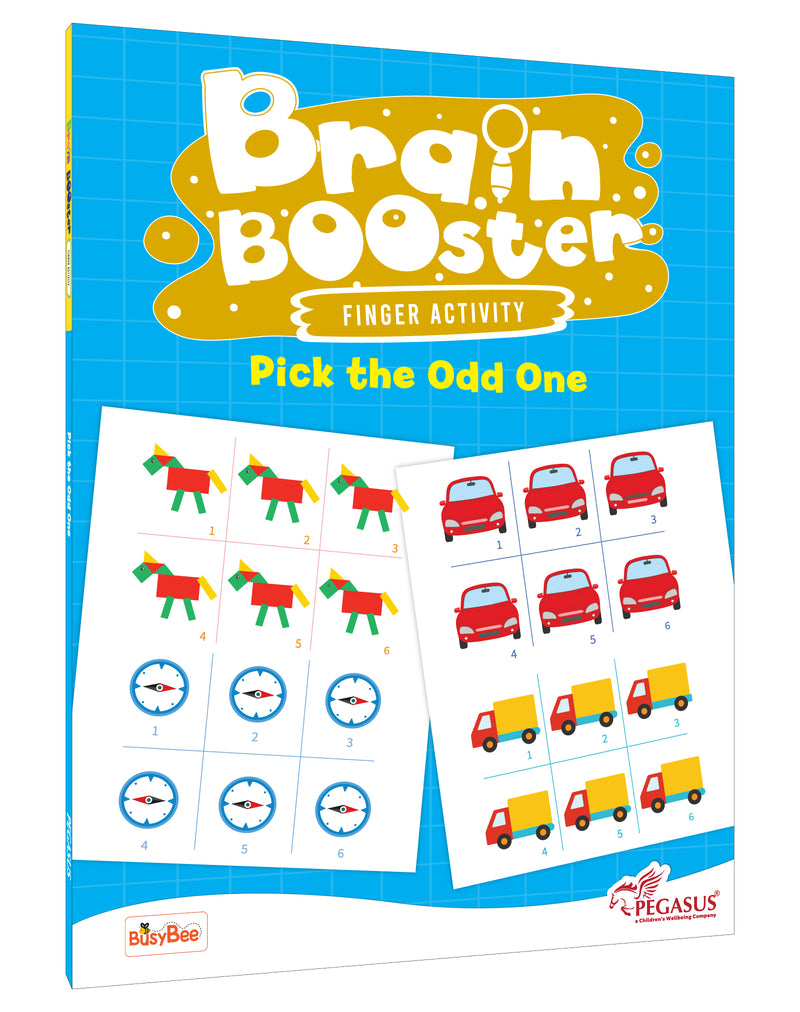 Brain Booster – Pick the Odd One Activity Book for Kids (Odd One Out Puzzle Game, Finger Activity Board Book, Age 2+ Years)