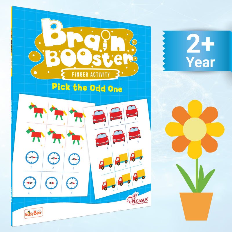 Brain Booster – Pick the Odd One Activity Book for Kids (Odd One Out Puzzle Game, Finger Activity Board Book, Age 2+ Years)