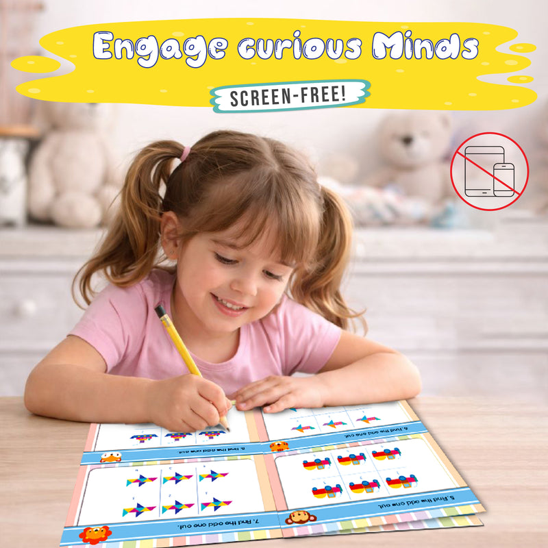 Brain Booster – Pick the Odd One Activity Book for Kids (Odd One Out Puzzle Game, Finger Activity Board Book, Age 2+ Years)