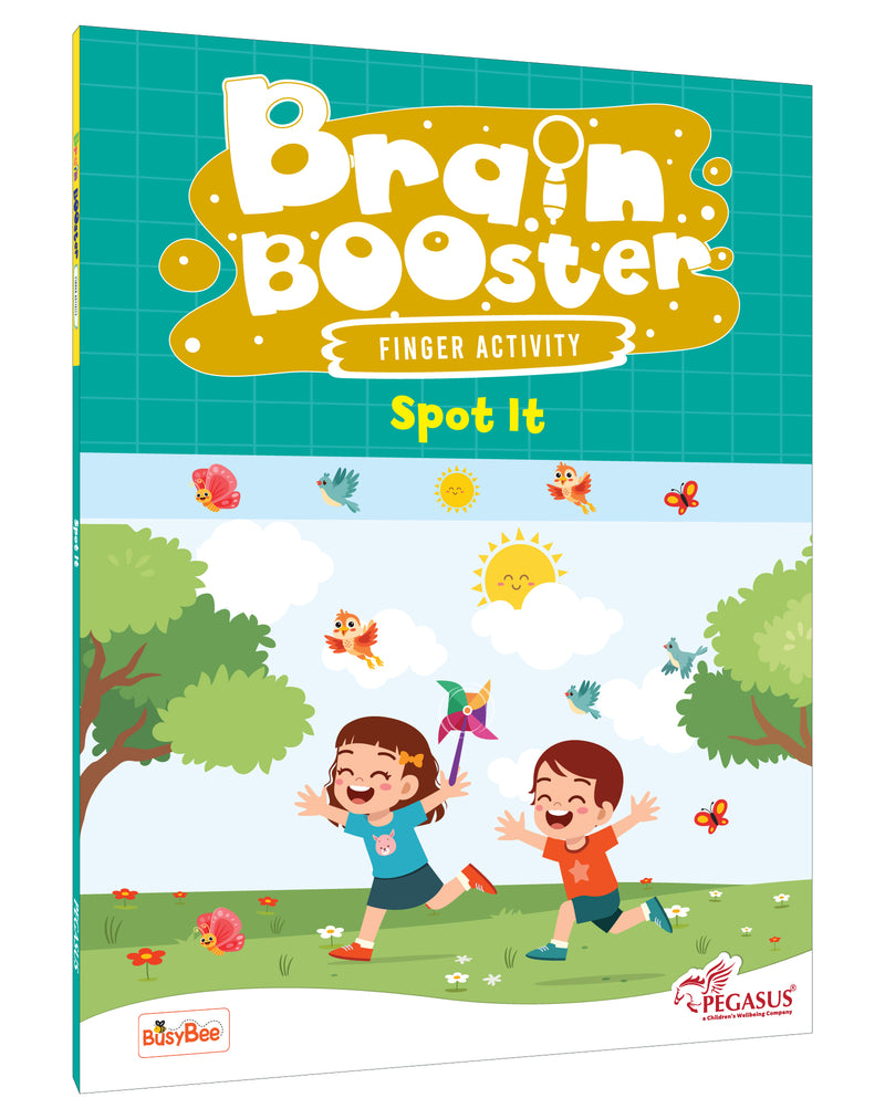 Brain Booster – Spot It Activity Book for Kids (Find & Search Puzzle Book, Observation & Focus Game, Finger Activity Board Book, Age 2+ Years)